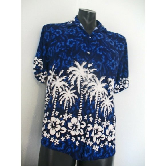 Mango Hawaiian Tropical Island Camp Shirt Sz XXL, Polyester - Picture 10 of 10